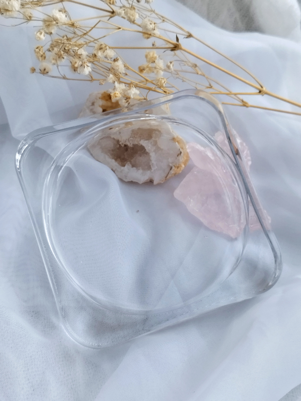 Skleněný podtácek pod svíčky