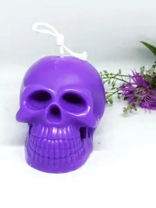 Svíčka lebka fialová tmavá