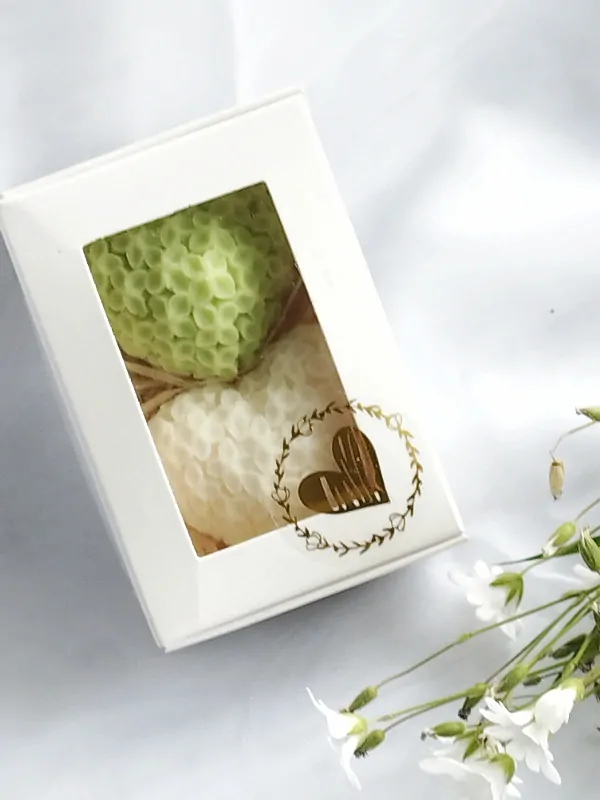 Srdíčkové vosky 2kusy - máta a zelený čaj