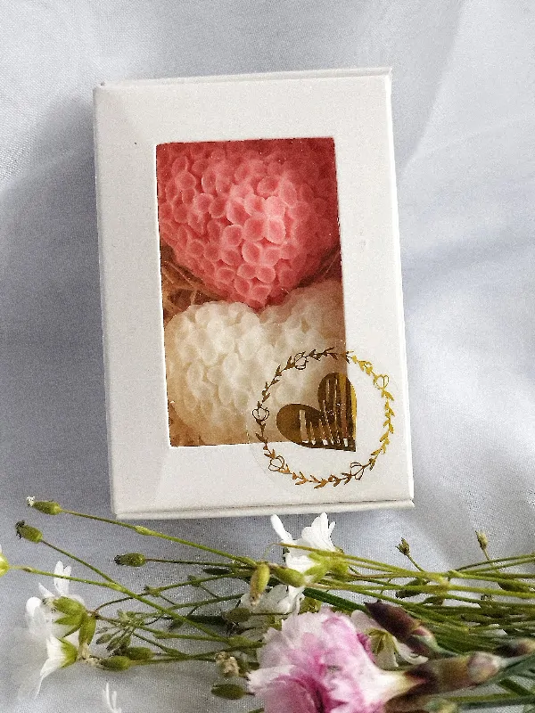 Vosková srdíčka 2 kusy -  malina a meloun