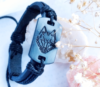 Pánský náramek vlk