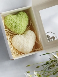 Srdíčkové vosky 2kusy - máta a zelený čaj