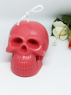 Svíčka lebka červená 