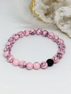 Něžný náramek z růžového tyrkysu